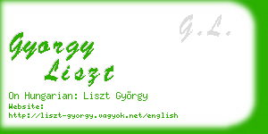 gyorgy liszt business card