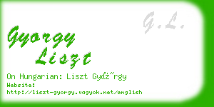 gyorgy liszt business card